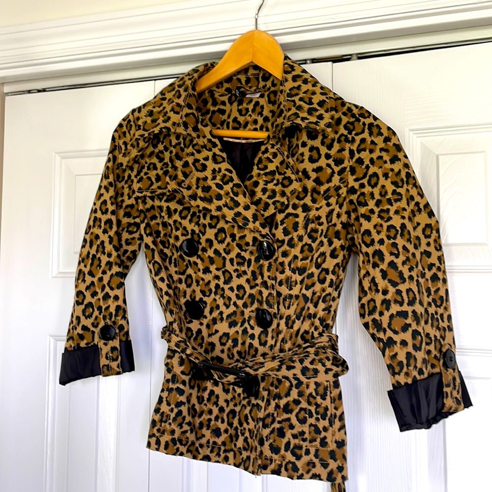H&M leopard jacket with belt